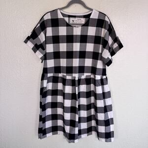 Farmhouse Frocks Dress Womens Medium Millie Gingham Check Lagenlook Amish Made
